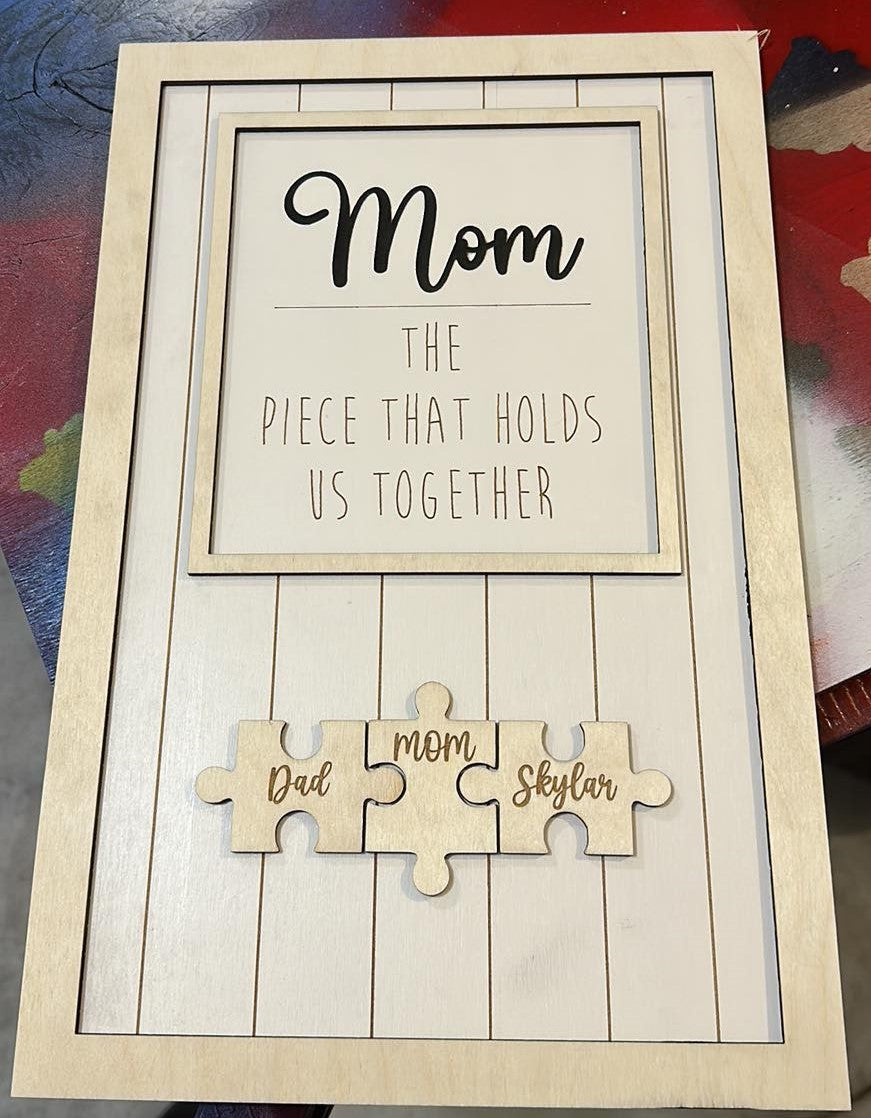 Mom Puzzle Sign | Mothers Day Gift | Mom Birthday | Sign