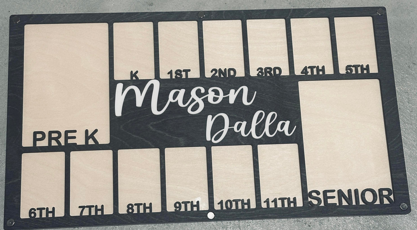 School Years Picture Frame | Pre K to Graduation School Picture Frame | School Frame | Memories | Keepsake Photo Frame