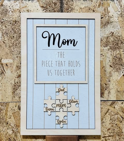 Mom Puzzle Sign | Mothers Day Gift | Mom Birthday | Sign