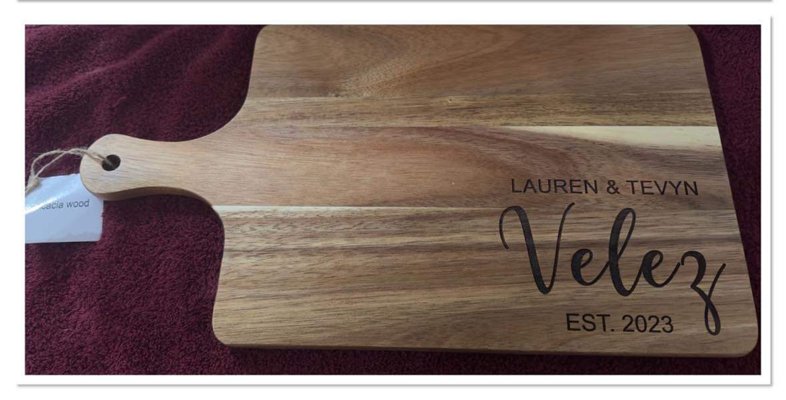Charcuterie Board - Acacia - Custom Design