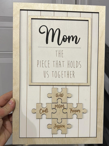 Mom Puzzle Sign