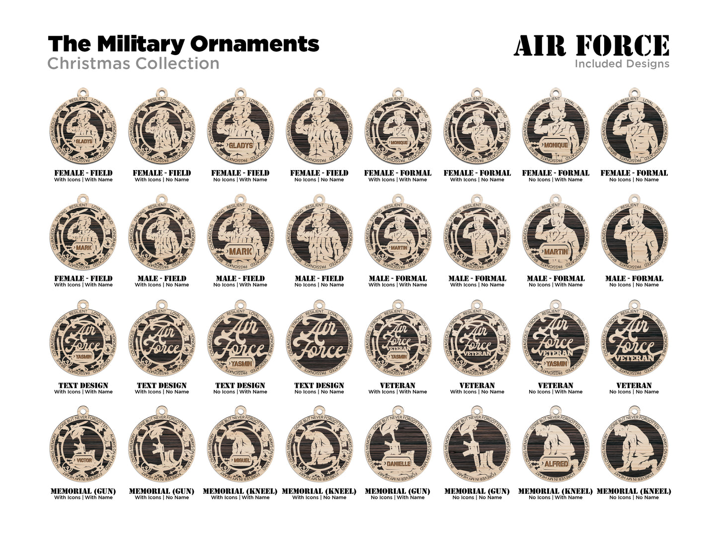 Military Inspired Ornaments