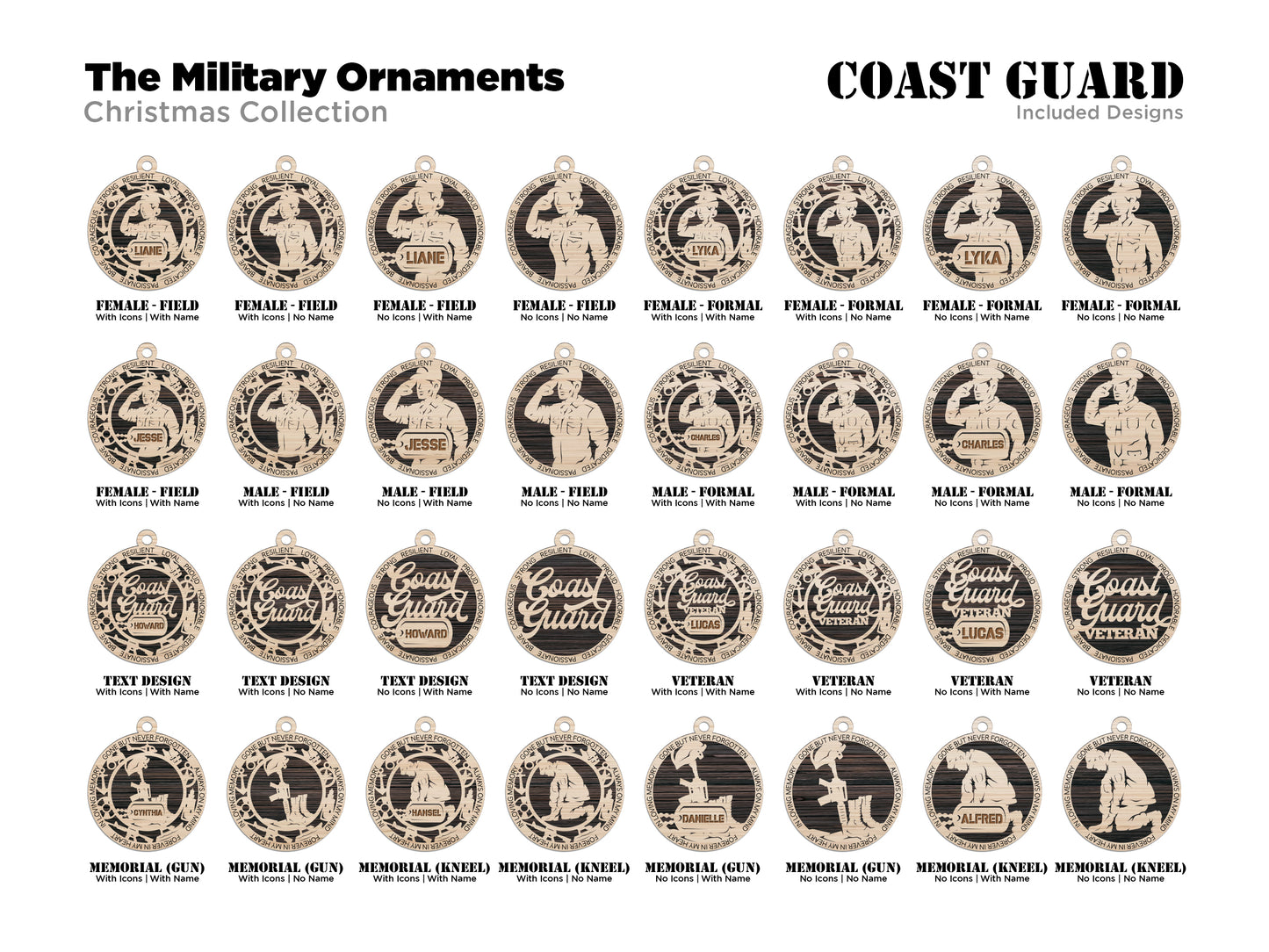 Military Inspired Ornaments