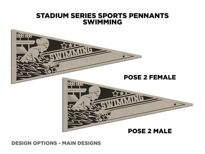 Sports Pennant - Swimming