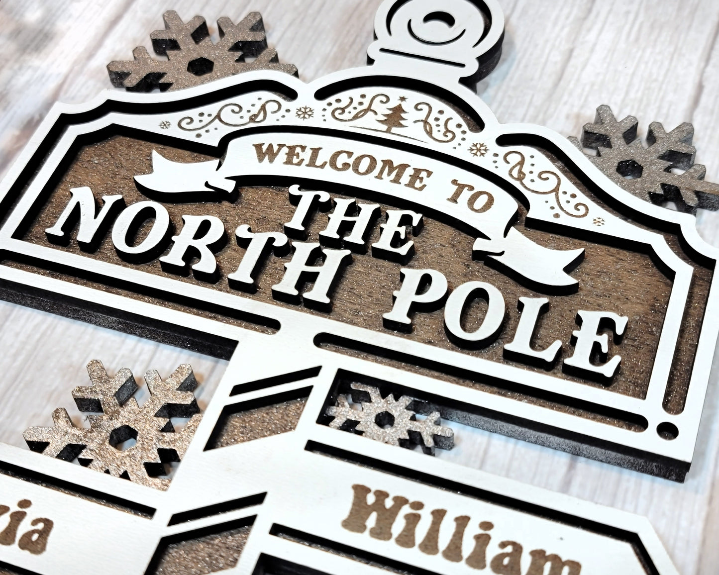 The North Pole Family Sign