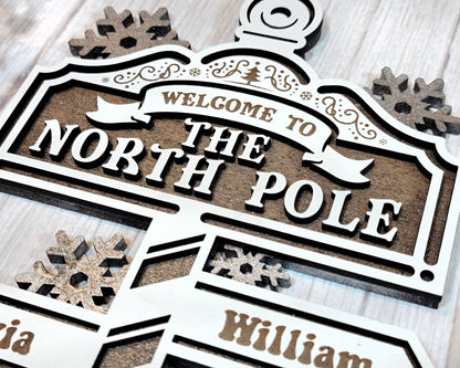 The North Pole Family Sign