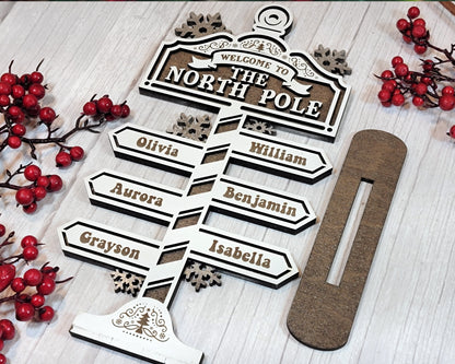 The North Pole Family Sign