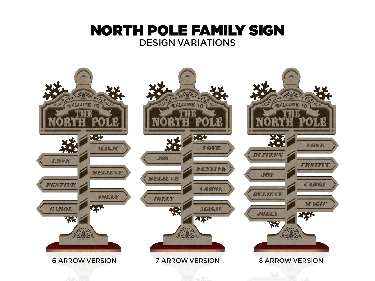 The North Pole Family Sign